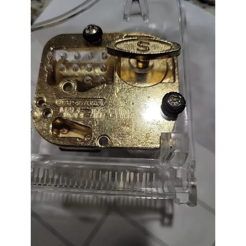 Vintage‎ Sankyo Grand Piano Music Box Made in China - SEE THROUGH